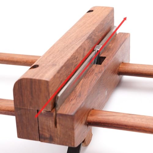 Raboteuse à rainurer en bois pour menuiserie – Rabot à main avec bordure polie pour bord 176 x 126 x 45 mm Lame en acier carbone pour violon et guitare Lutherie (F)