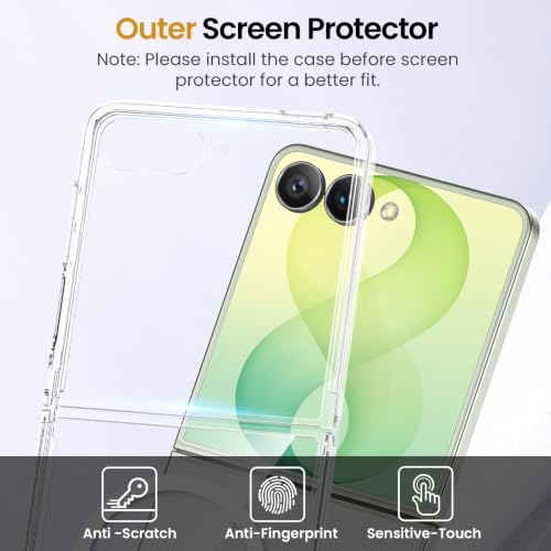 VEGO for Z Flip 8 Case[Compatible with MagSafe] with Screen Protector,Clear by VEGO - Used condition - Image 3