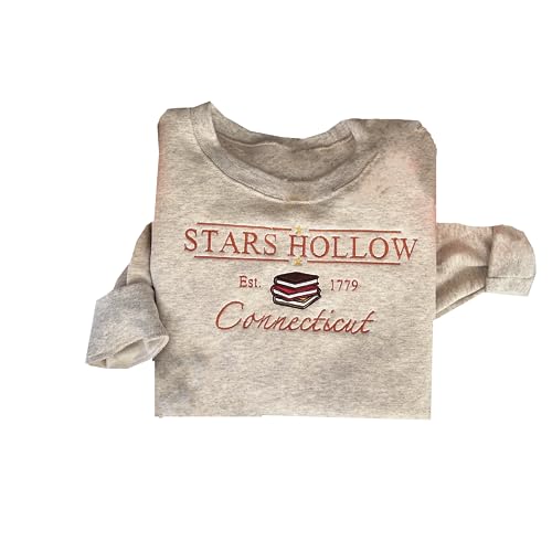 Stars Hollow Connecticut Embroidery Sweatshirt, Halloween Embroidered Sweatshirt Hoodie, Fall Crewneck, Fall T-Shirt.