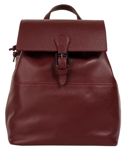 Cluty Rucksack Echt Leder Damen Made in Italy, Smartphonefach, Citybag, Daypack aus Leder 021927