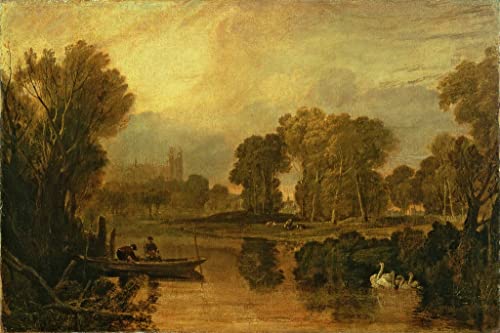 Wall Art Peintures Joseph Turner Eton College Tamise Déco Murale Toile 60x90