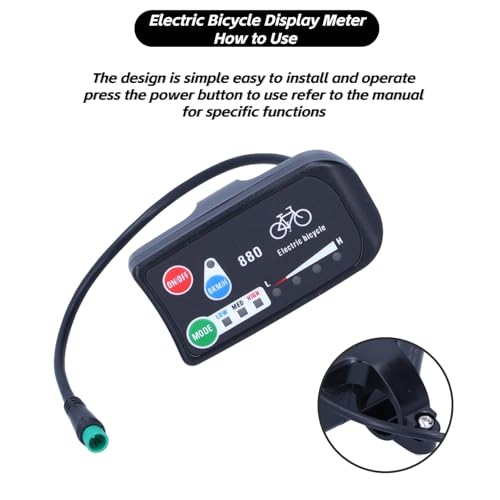 Display per Bicicletta Elettrica,Bicicletta Elettrica per Display KT LED880 Bike 36V 48V Display Meter Display Bici Elettrica 36V