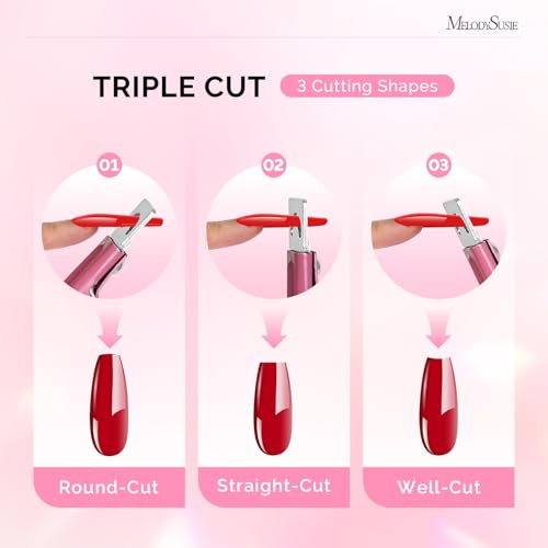 Image of MelodySusie Adjustable Stainless Steel Acrylic Nail Clippers, Dark Pink