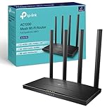 TP-Link AC1200 Wireless Dual Band Full Gigabit Wi-Fi Router, Wi-Fi Speed Up to 867 Mbps/5 GHz + 300 Mbps/2.4 GHz, 4+1 Gigabit Ports, Dual-Core CPU, Parental Control, Easy Setup (Archer C6)