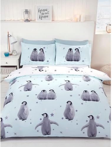 Rapport Ensemble Housse de Couette Starry, avec Pingouins, Polaire, King