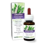 Trauben-Silberkerze (Cimicifuga racemosa oder Actaea racemosa) Rhizome Alkoholfreier Urtinktur Naturalma - Flüssig-Extrakt Tropfen 60 ml - Nahrungsergänzungsmittel - Veganer