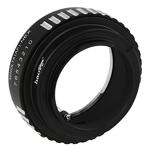 Adaptador de Montura Haoge para Lente Sony Alpha A-Tipo Minolta MAF AF a Montura Sony E NEX Cámara como a3000 a3500 a5000 a5100 a6000 a6400 a6500 A7 A7R A7S A7II A7RII A7SII A7III A7RIII A9 VG30 FS7 miniatura 3