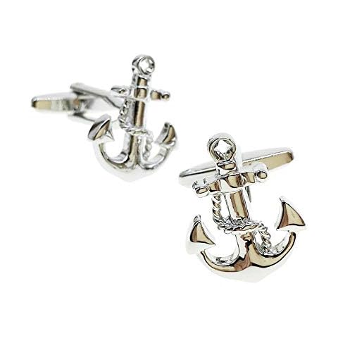 Cuff-Arts Mens Cufflinks Nautical Anchor Wedding Business Shirt Cuff Links for Mens Jewelry with Gift Box C10133 Cover