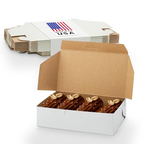 MT Products White Eclair Donut Box 6.25