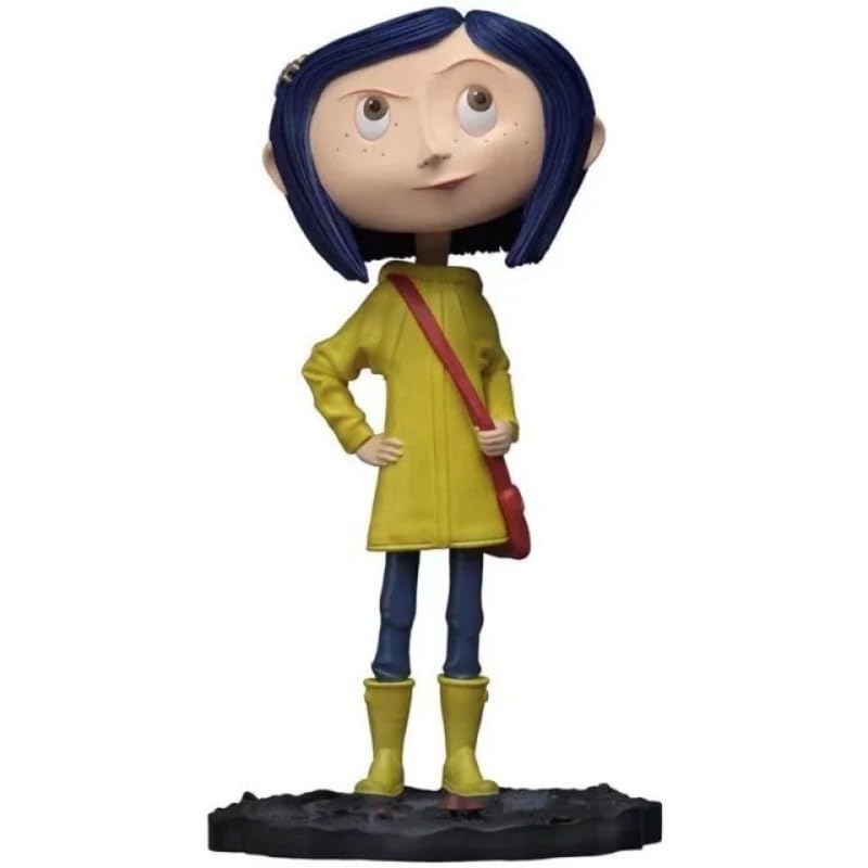 REOZIGN Coraline Figure, Standing Anime Figures Coral Yellow Mobiles Figures 18 cm/7.1 Inches PVC Cosplay Model Gift Collectable Gift