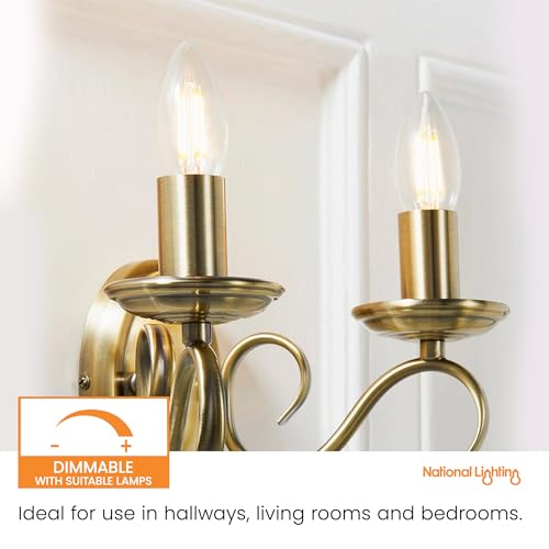 Aplique de pared doble regulable National Lighting con interruptor 4