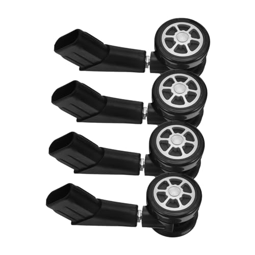 DIYEAH 4pcs Silent Office Chair Wheels Replacement Plastic Caster Wheels with Stem Quiet Rolling Desk Casters for All Floors and Carpet Easy to Install Smooth Mobility