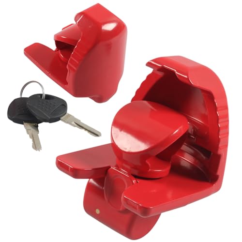 Serratura per rimorchio per, gancio regolabile, 11 x 0,8 cm, resistente, chiavi di sicurezza incluse, costruzione in metallo autentica, protezione per rimorchio da viaggio per accessori per