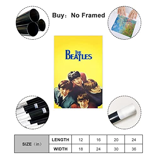 Poster sur toile The Beatles HD 1 – Décoration murale – Pour salon, chambre à coucher – Sans cadre : 40 x 60 cm - Les Beatles, Paul McCartney, John Lennon, RIngo Starr, George Harrison Poster sur toile The Beatles HD 1 - Décoration murale - Pour salon, chambre à coucher - Sans cadre : 40 x 60 cm – Image 3