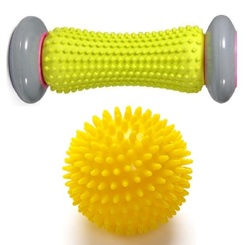 Image of Bodylastics Foot Massage Roller & Spike Massage Ball for Plantar Fasciitis Pain Relief Ergonomic Designed for Reflexology Deep Tissue Muscle Revovery for Total Body