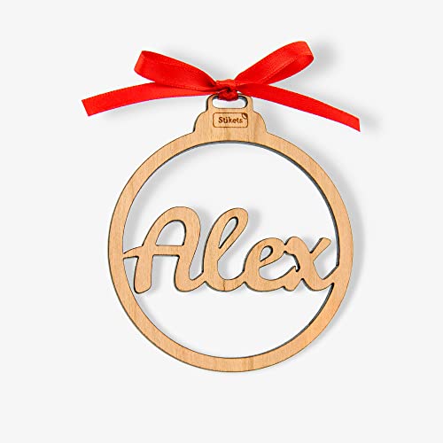 Bolas de Navidad Personalizadas con Nombre de Madera Cover