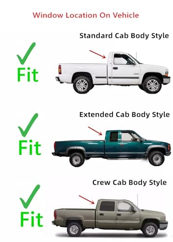 image for NAGD Privacy Stationary Back Window, Black, Tempered Glass, Rear, Truc