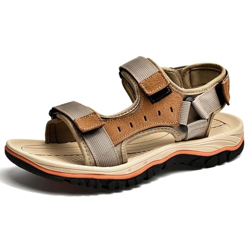 Men's Open Toe Sport Sandals for Summer Casual Walking Beach Outdoor Comfortable Lightweight Hiking Sandal with Arch Support