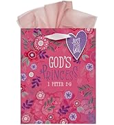Christian Art Gifts Medium Portrait Scripture Gift Bag for Girls: God's Princess- Inspirational B...