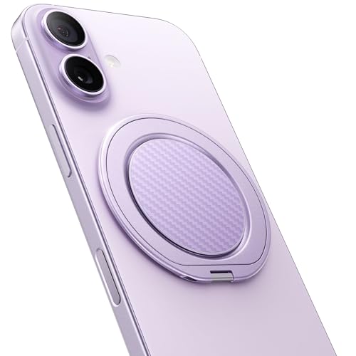 andobil [2026 Ultra-Thin] Magnetic Phone Grip for MagSafe [360 Rotate] Magnetic Cell Phone Ring Holder & Kickstand for MagSafe Accessories & iPhone 17 Air 16 Pro Max Plus 15 14 13 12 Purple