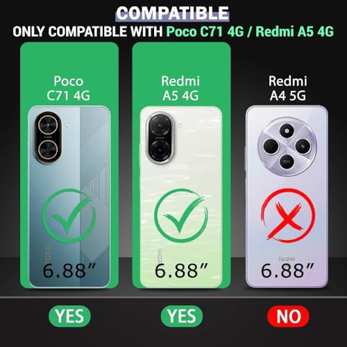 Image of Bintage Cute Fun Taddy Cartoon 3D Ball Bear Milk Cake Coffee Silicon Case Full Body & Camera Protection Back Cover Compatible for Redmi A5 4G (2025) - Black