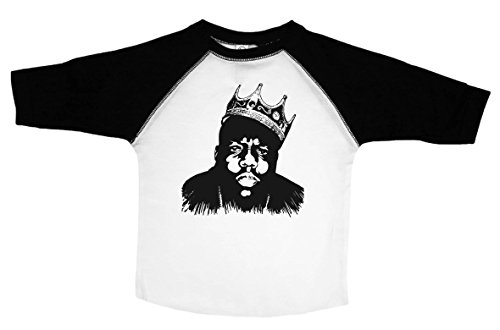 Baffle Biggie Smalls Toddler Tee/Biggie/Notorios Big Toddler Shirt (2T, Raglan)