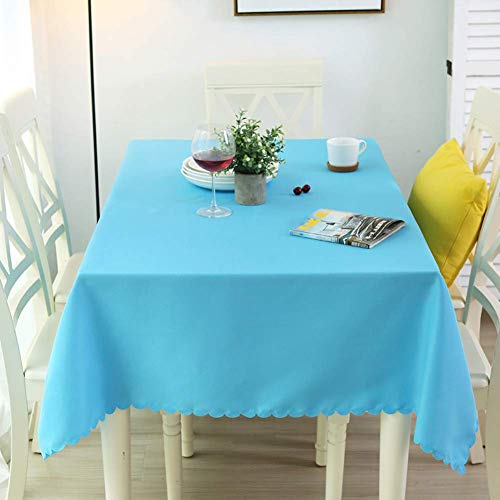 SAZDFY Nappe de Couleur Unie 100% Polyester, Couverture de Table rectangulaire oblongue épaissir Protecteur de Table décoration de Fond Nappe-Ciel Bleu 200x300cm (79x118)