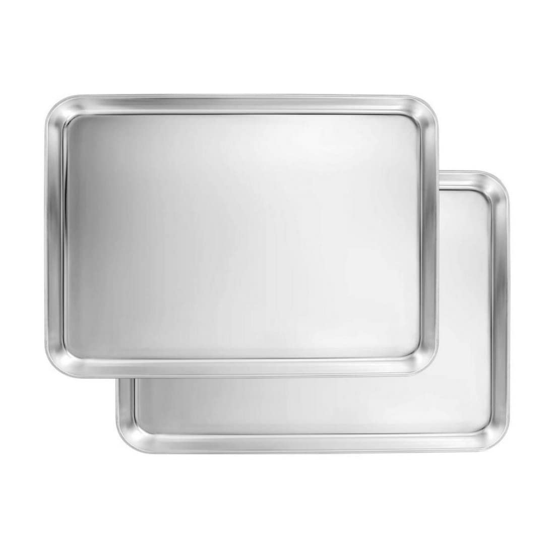 Bandeja para hornear de acero inoxidable de alta resistencia acabado espejo profesional