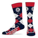 For Bare Feet NBA LOS ANGELES CLIPPERS Argyle Remix Premium Dress Sock Team Color OSFM