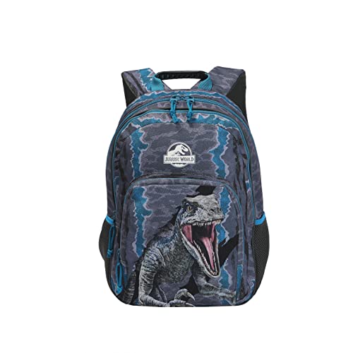 CYPBRANDS Jurassic World Mochila 43 cm Adaptable a Trolley Jurassic World, Negro