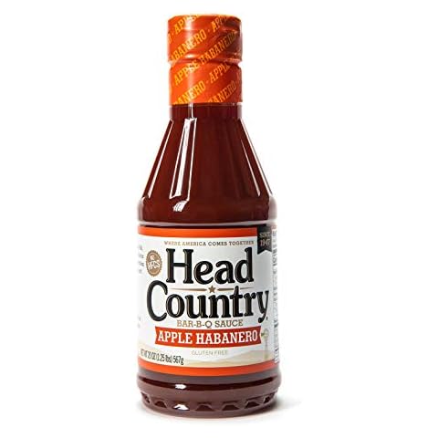 Head Country Bar-B-Q Sauce, Apple Habanero | Gluten Free BBQ Sauce With No Allergens | Sweet Apple & Spicy Habanero Championship Barbecue Sauce For Chicken, Pulled Pork & Ribs | 20 Ounce, Pack of 1 Cover