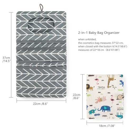 Bolso mini organizador para pañales y accesorios miniatura 4