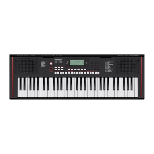 Roland ���[�����h �d�q�L�[�{�[�h E-X10 �A�����W���[�L�[�{�[�h �ȒP���� 61���� �������t�@�\ �}�C�N���͒[�q���� �^���@�\ �d�r�쓮�Ή� ���S�� ���K �e�����