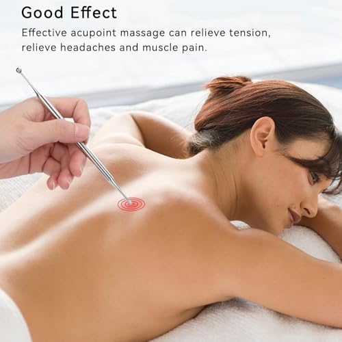 Dual Head Facial Reflexology Tools, Roestvrijstalen Draagbare Oor Acupunctuur Body Point Probe Massage Tool - Afbeelding 4
