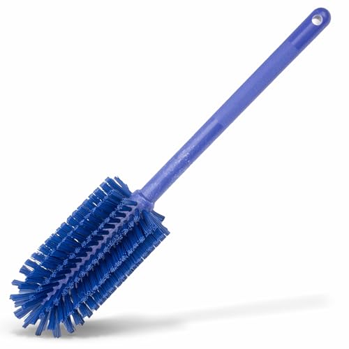 Image of SPARTA Large Water Bottle Brush Ideal for Wide-Mouth Jars, Bottles and Tumblers, Dishwashing Tool with Handle for Home and Commercial Kitchens, Plastic, 16 Inches, Blue