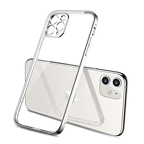 Ryo楽々生活館 iPhone12mini ケース クリア フレームメッキ加工 iPhone 12 mini 5.4インチ 2020 保護 カバー 極薄軽量型 TPU製/ソフト/透明背面ケース 耐衝撃 アイフォン 12 ミニ スマートケース
