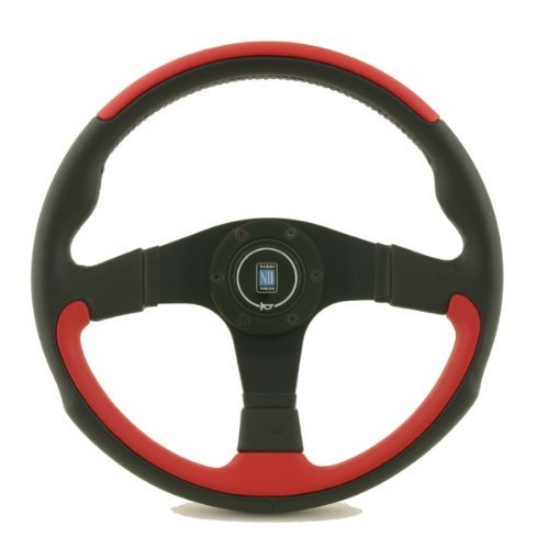 Amazon | NARDI(ナルディ) LEADER(リーダー) ブラック/レッドレザー 