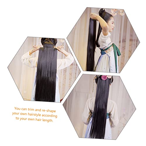 minkissy 2Pcs Extensão De Cabelo Peruca Grampo De Cabelo Em Extensões Extensões De Cabelo Encaracola