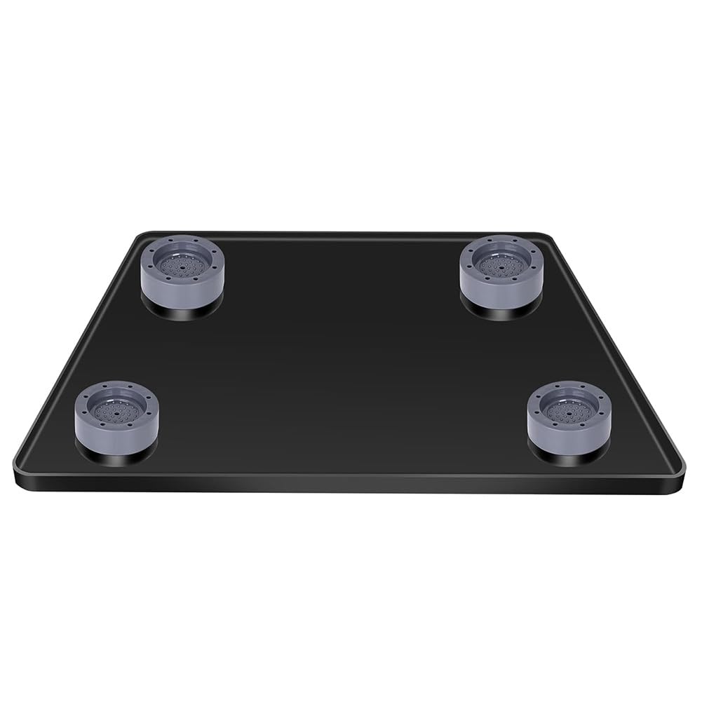 CTRLZS Mini Fridge Drip Tray with 4 Base Raisers Silicone Mat 24" X 24" X 0.8" Under Refrigerator Mat
