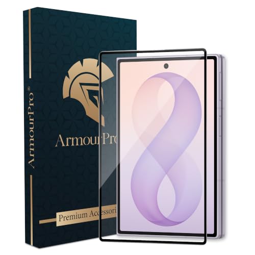 Image of ArmourPro Tempered Glass for Samsung Galaxy Z Fold 8-9H Screen Protector with Black Border, Anti Scratch, Edge-to-Edge Coverage, HD Clarity, Smooth Touch, Case Friendly | Black