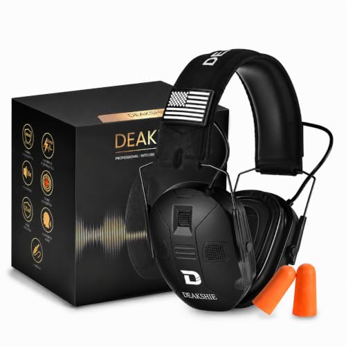DEAKSHIE Electronic Hearing Protection, SNR 30dB Shooting Earmuffs