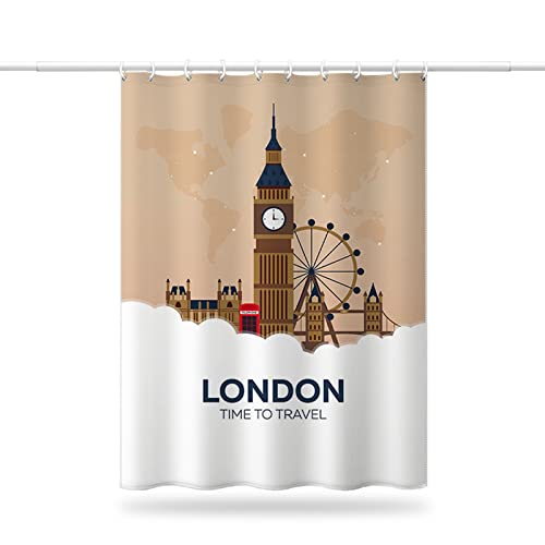 Rideau de douche London KnSam 150x200cm en polyester anti-moisissure - 6