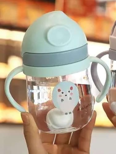 Image of Baby Sippy Cup with Dual Handles and Straw, Blue,pack of 1