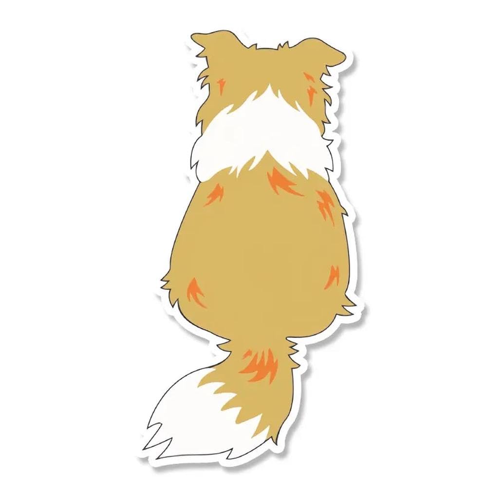 Border Collie Car Stickers for Auto Rear Window Body Trunk Vinyl Decals Pupply Vehicle Decoration(4,11X22CM)