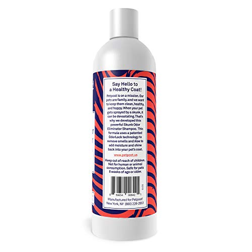 Petpost | Skunk Odor Shampoo For Dogs - Naturally Effective Deodorant Shampoo And Bad Smell Killer - Skunk Shampoo For Dogs Or Cats (16Oz.) #TOP3