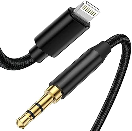 AUX Cord for iPhone to 3.5 mm,3.3FT lightning to 3.5mm iphone aux cord for car,Compatible with iPhone 14/13/12/11/Xs/XR/X/8/7 iPad iPod support all ios version for Home Stereo,Speaker,Headphone
