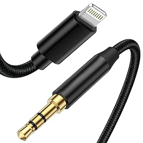 AUX Cord for iPhone to 3.5 mm,3.3FT lightning to 3.5mm iphone aux cord for car,Compatible with iPhone 14/13/12/11/Xs/XR/X/8/7 iPad iPod support all ios version for Home Stereo,Speaker,Headphone