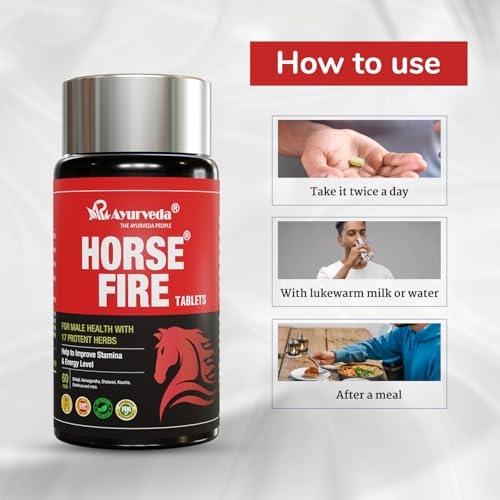 Image of Tablet (Pack of 60) & Horse Fire Ayurvedic Massage Oil For Men| Shree Gopal Tail - 25ml