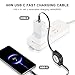 3 Pack PD 60W Retractable Charging Cable and Data Transfer, Type C to C Charger Port Adapter,Fast QC3.0 Charge Cord for iPhone 17/16 /15Plus/ Pro Max, MacBook Pro, Pro Air, Android and Tablets