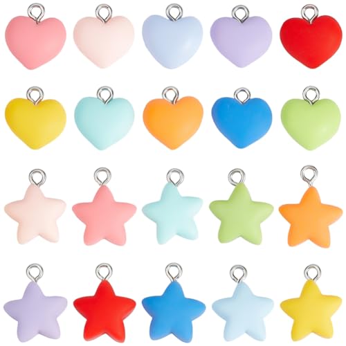 Pendentif pentagramme et cœur d'amour pour création bijoux loisirs créatifs